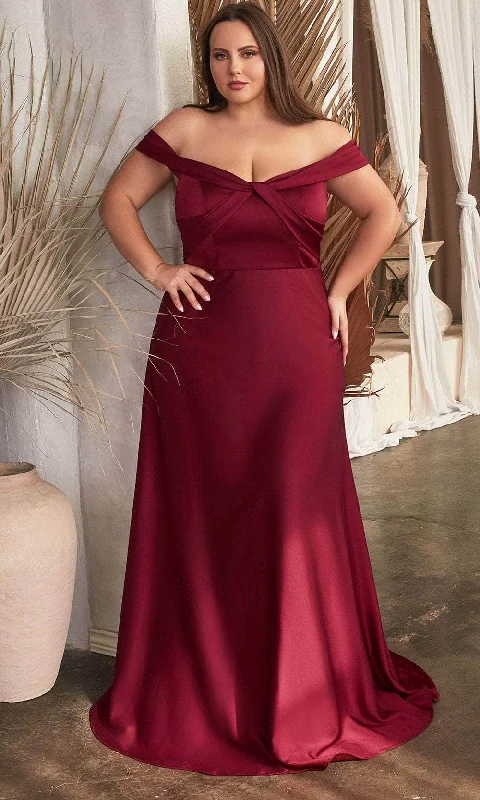 Cinderella Divine CD325C - Satin Off-Shoulder Evening Dress Tunics Trousers formal