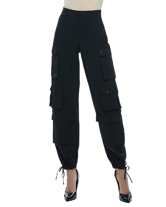 alice + olivia Olympia Mr Baggy Cargo Pant High-Waist Yoga Pants