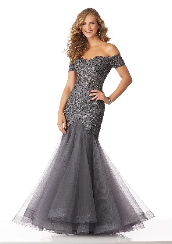 MGNY By Mori Lee 71825 - Lace Appliqued Evening Dress Tunics Occasion special