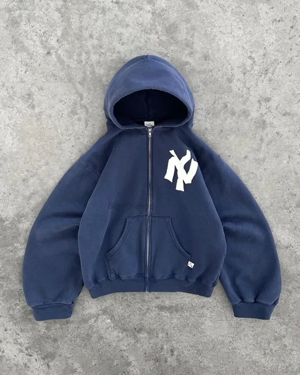 Zipper hoodie blue