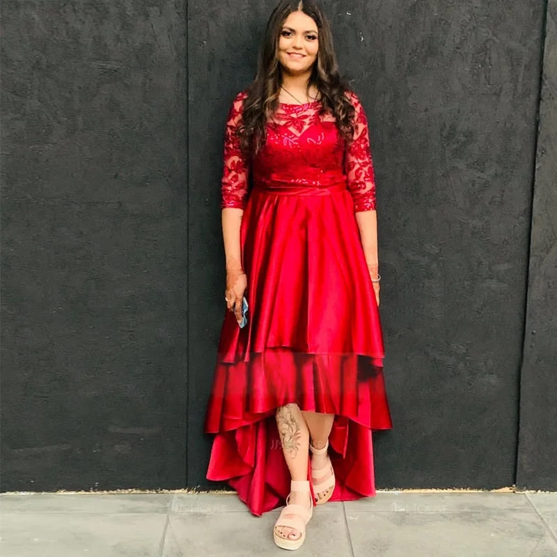Cinessd  Spring/Summer New O-Neck Printing Woman Prom Party Dress Elegant Lace Irregular A-Line Fashion Formal Long  Evening Dressrs Tunics Spring floral