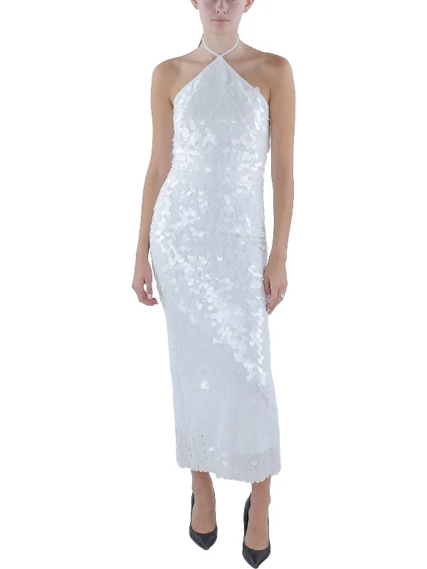 Womens Paillettes Sequined Cocktail And Party Dress Tunics Chic elegant