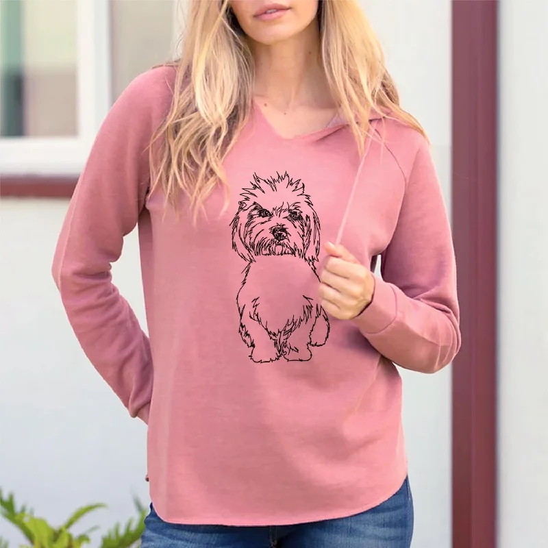 Doodled Fluffers the Coton de Tulear - Cali Wave Hooded Sweatshirt Hoodie Sweatshirt Pullover Doodled Fluffers the Coton de Tulear - Cali Wave Hooded Sweatshirt Hoodie Sweatshirt Pullover