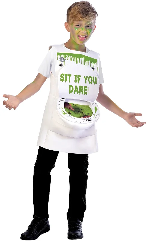 Boys Girls Slimy Toilet Halloween Fancy Dress Novelty Costume