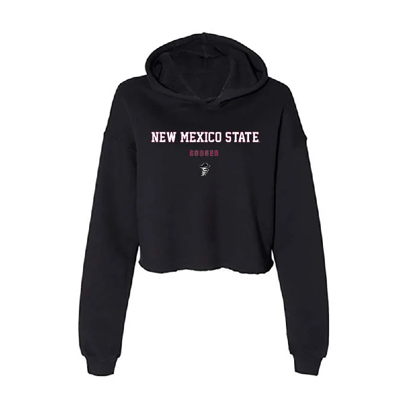 NMSU - NCAA Women's Soccer : Janae Shaklee - Women's Crop Fleece Hoodie Hoodie with Front Slit Layering Stylish NMSU - NCAA Women's Soccer : Janae Shaklee - Women's Crop Fleece Hoodie Hoodie with Front Slit Layering Stylish