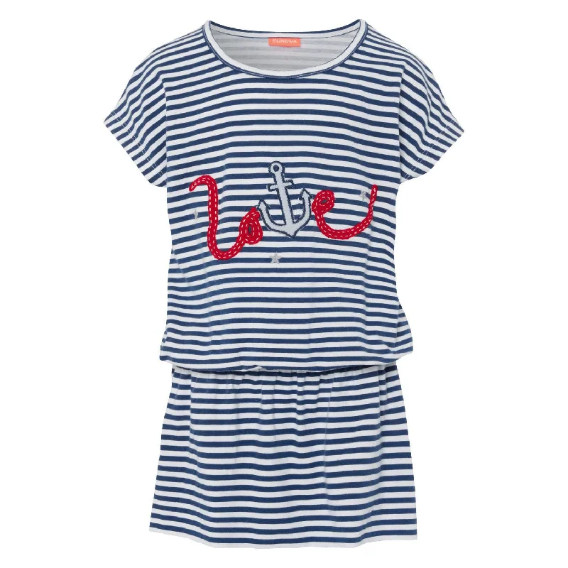 Sunuva Girls Anchor Stripe Jersey Dress