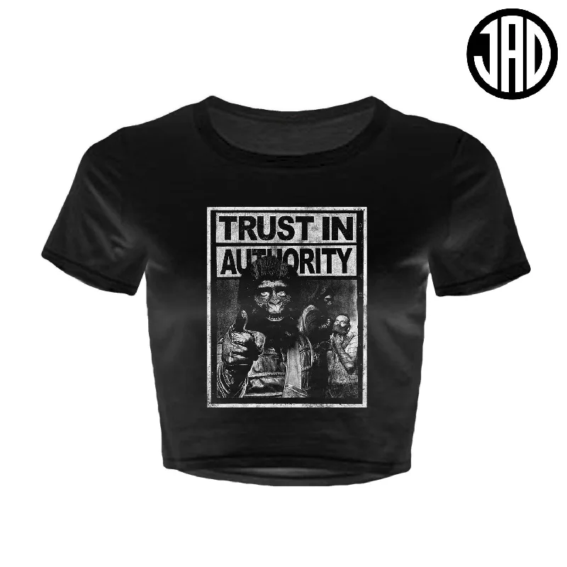 Trust In Authority - Women's Crop Top Plaid Crop Top Polka Dot Checkered
