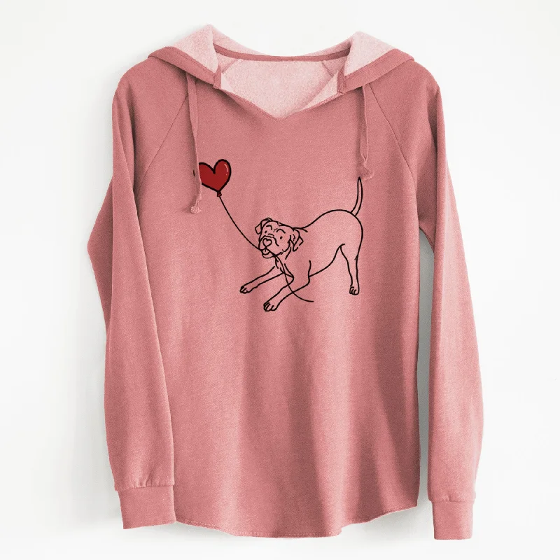 American Bulldog Heart String - Cali Wave Hooded Sweatshirt Hoodie with Hem Elastic Stretchable Comfortable American Bulldog Heart String - Cali Wave Hooded Sweatshirt Hoodie with Hem Elastic Stretchable Comfortable
