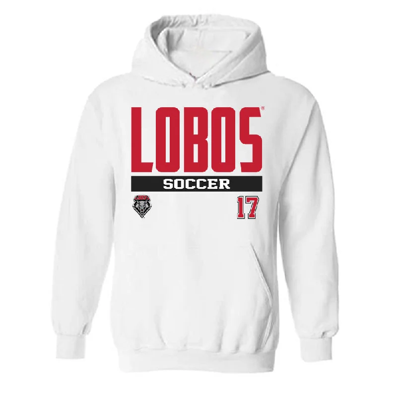 New Mexico - NCAA Women's Soccer : Ayla Dils - Classic Fashion Shersey Hooded Sweatshirt Hoodie with Cuffed Sleeves Snug Secure New Mexico - NCAA Women's Soccer : Ayla Dils - Classic Fashion Shersey Hooded Sweatshirt Hoodie with Cuffed Sleeves Snug Secure