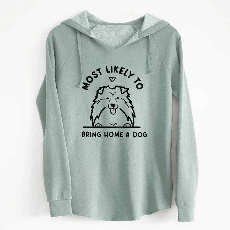 Most Likely to Bring Home a Dog - Shetland Sheepdog - Cali Wave Hooded Sweatshirt Hoodie with Logo Branding Identity Most Likely to Bring Home a Dog - Shetland Sheepdog - Cali Wave Hooded Sweatshirt Hoodie with Logo Branding Identity
