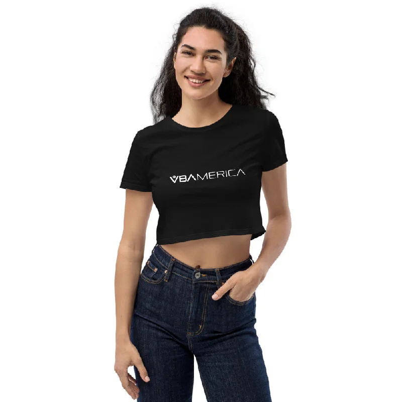 VBAmerica Organic Crop Top Collared Crew Neck Turtle Neck