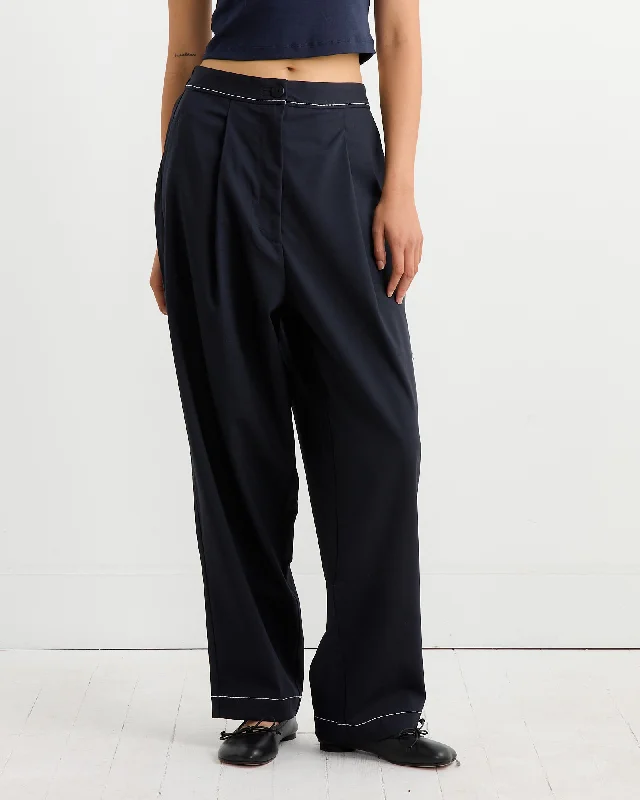 Tailoring Stitch Pant in Navy Casual Drawstring Pants
