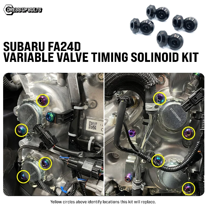 Dress Up Bolts Titanium Hardware Variable Valve Timing Solenoid Kit - Subaru FA24D Engine Tunics Fashionable trendy