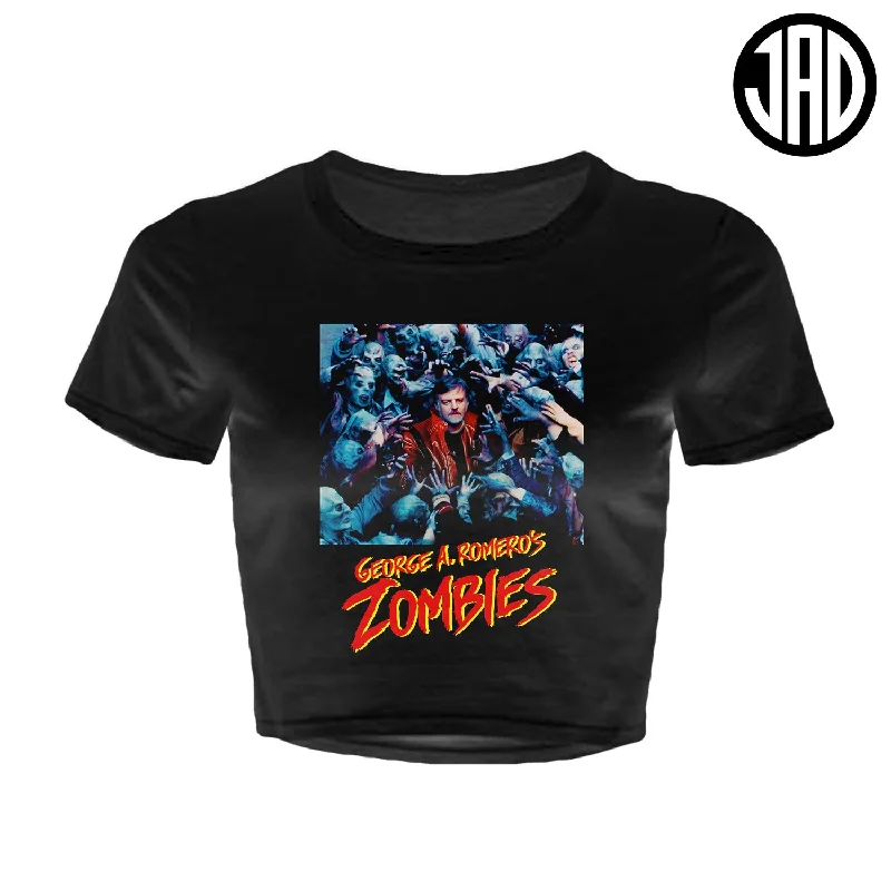 GAR Zombies - Women's Crop Top Jersey Fabric Tulle Fabric Batik Fabric