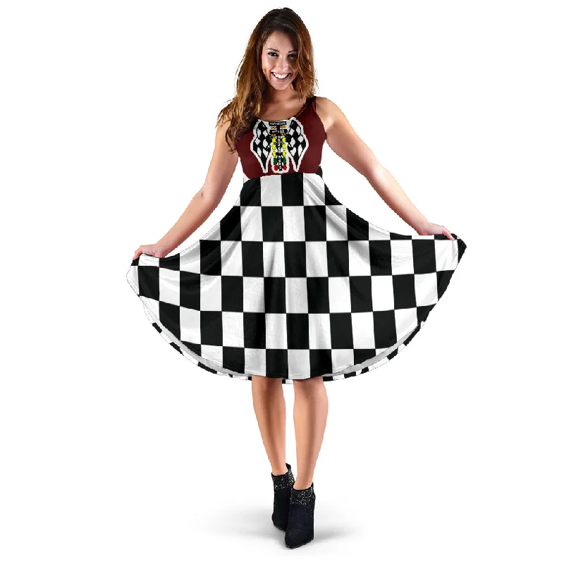 Drag Racing Dress Maroon