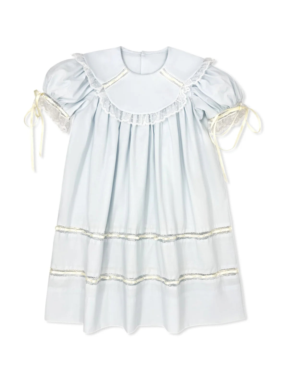 Donahue Dress | Blessings Blue / Ecru