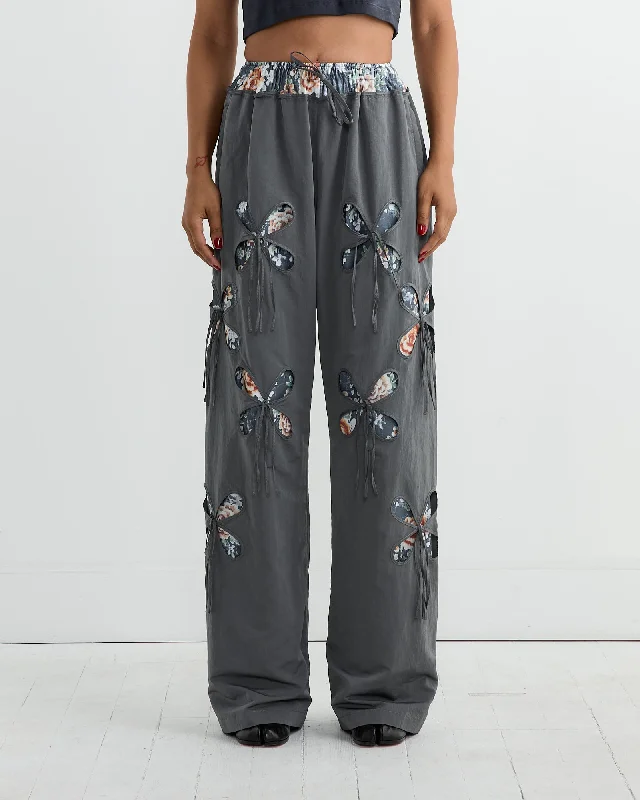 Petal Track Pant in Grey Comfortable Denim Trousers