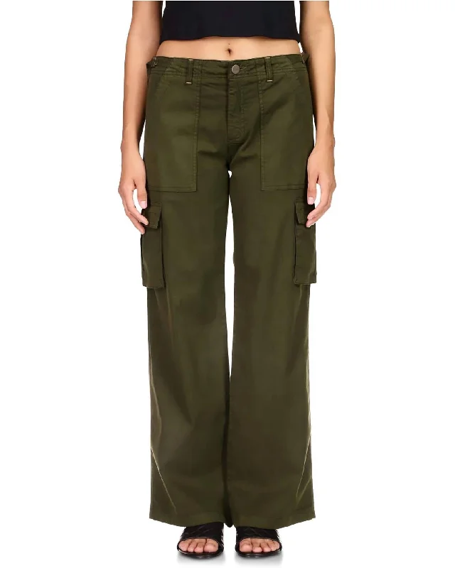 Reissue Cargo Pants In Mossy Green Trendy Printed Leggings