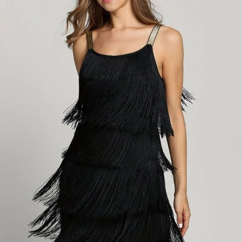 Short Fringe Party Dress Tunics Plaid country