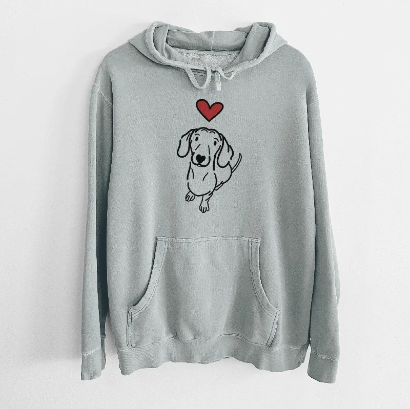 Love Always Dachshund - Moxie - Unisex Pigment Dyed Hoodie Hoodie with Fur Luxurious Winter Love Always Dachshund - Moxie - Unisex Pigment Dyed Hoodie Hoodie with Fur Luxurious Winter