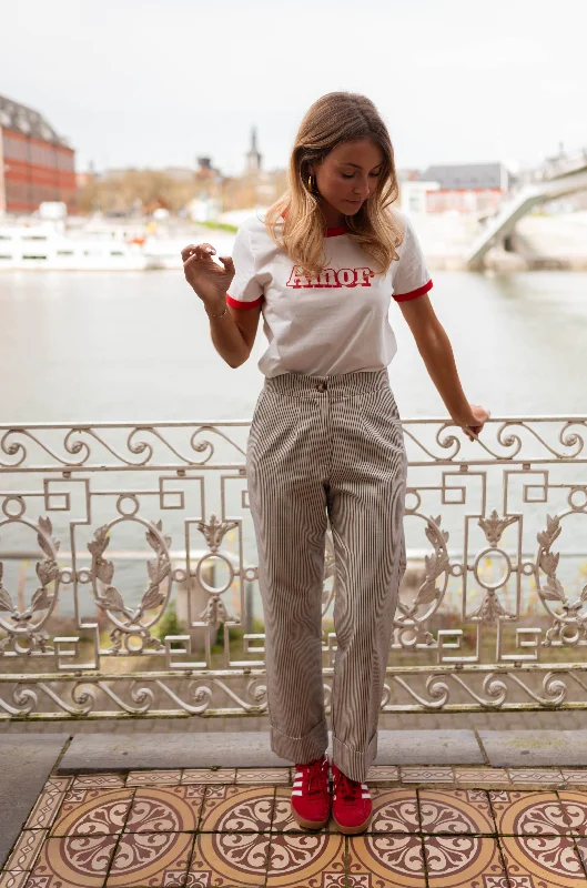 Striped Fiona Pants Fashionable Tapered Leg Pants