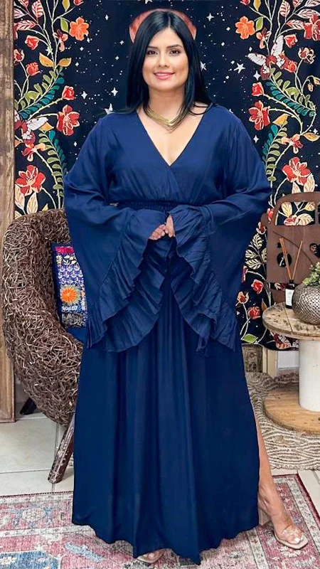 Nan Dress- LD303- Navy Tunics Office stylish