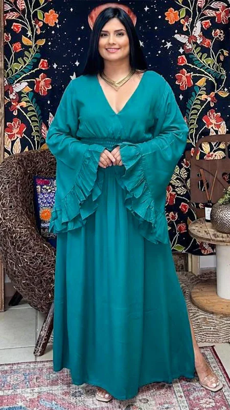 Nan Dress- LD303- Green Tunics Travel practical