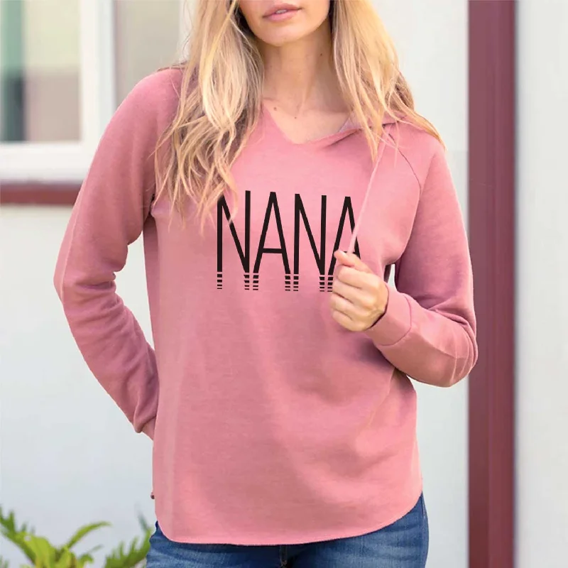 Nana - Reflections Collection - Cali Wave Hooded Sweatshirt Hoodie with V-Neck Classic Versatile Nana - Reflections Collection - Cali Wave Hooded Sweatshirt Hoodie with V-Neck Classic Versatile