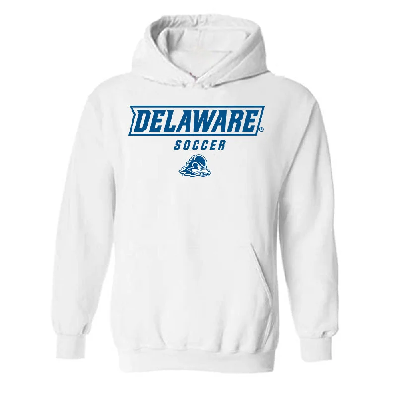 Delaware - NCAA Women's Soccer : Sarah Fritz - Classic Shersey Hooded Sweatshirt Hoodie with Hem Fringe Bohemian Relaxed Delaware - NCAA Women's Soccer : Sarah Fritz - Classic Shersey Hooded Sweatshirt Hoodie with Hem Fringe Bohemian Relaxed