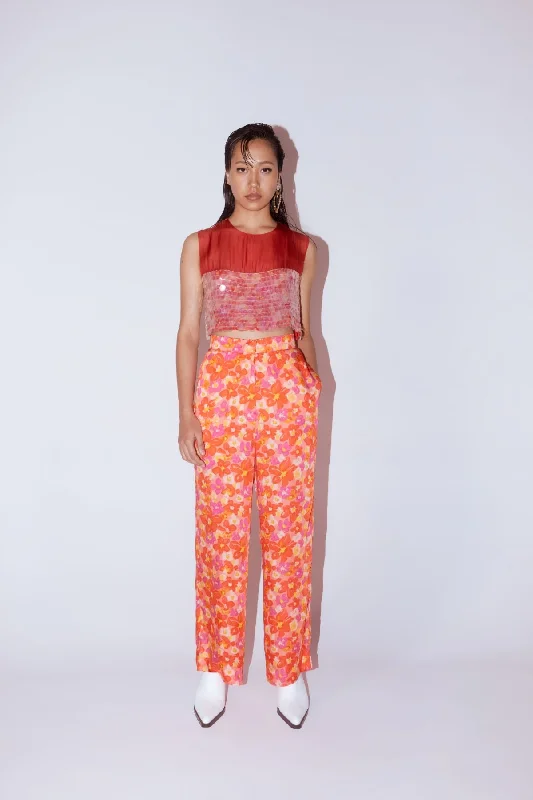 Poppy Crop Top And Trousers Co-ord Modern Contemporary Chic
