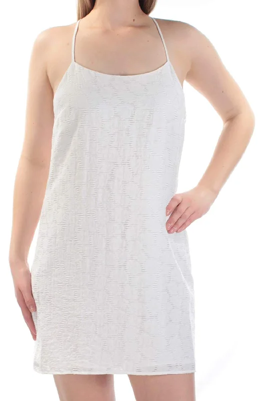 1.State Women's Racerback Shift Dress White Size Small