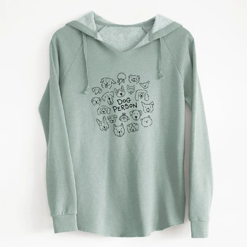 Dog Person - Cali Wave Hooded Sweatshirt Hoodie with Drop Shoulder Relaxed Streetwear