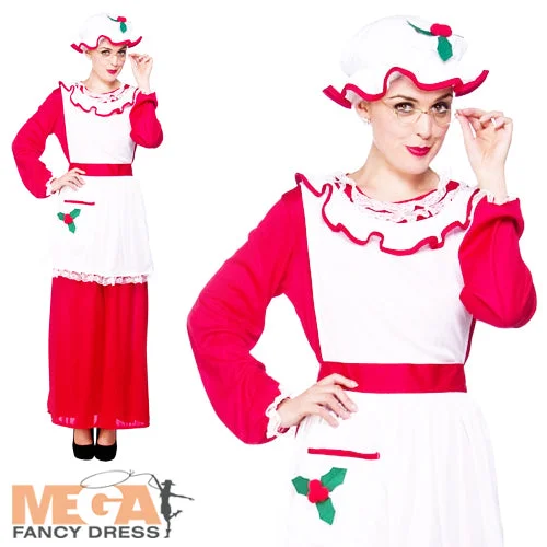Ladies Mrs. Santa Claus Christmas Fancy Dress Costume