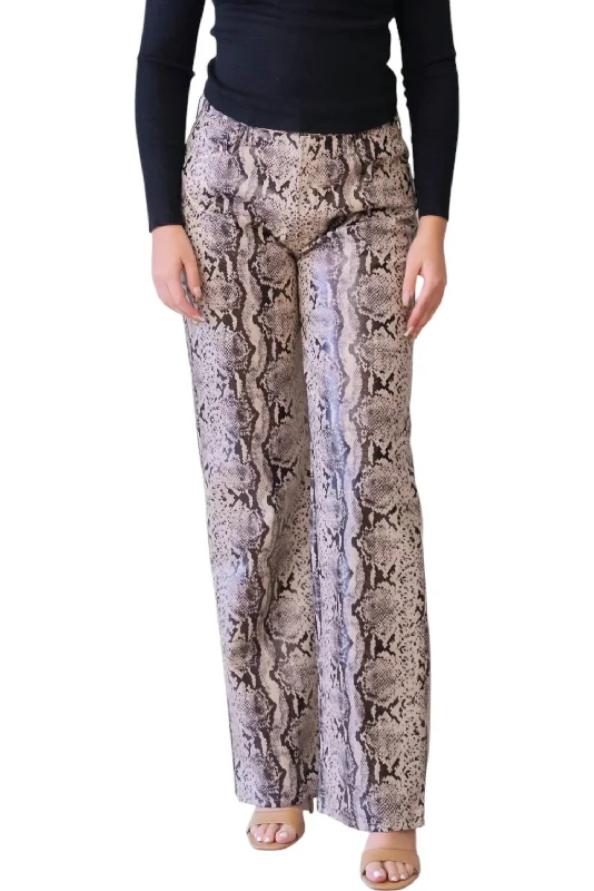 Maven Heel Pants In Snake Print Trendy Work Pants