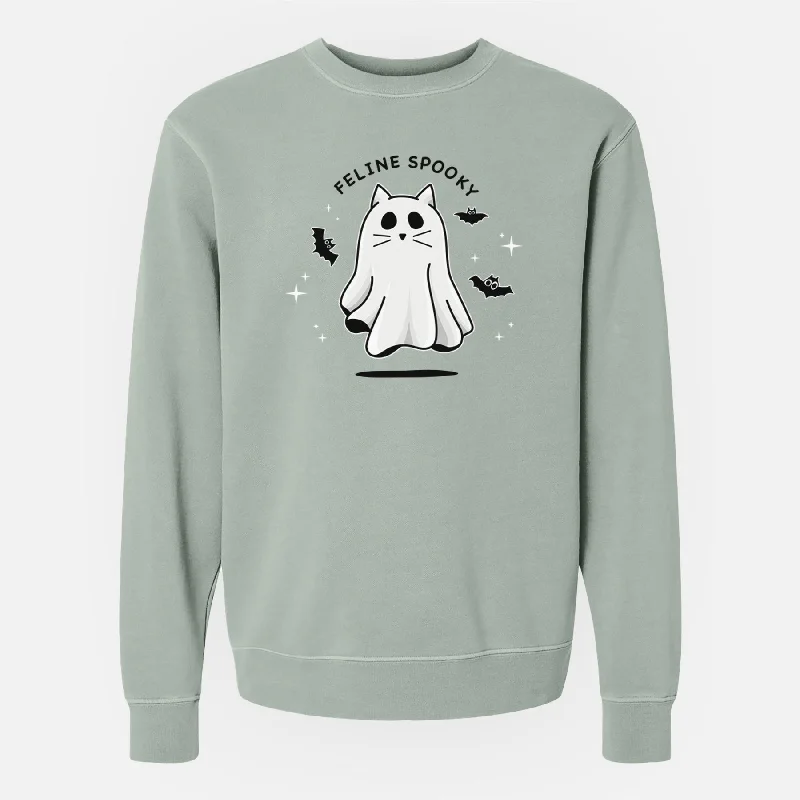 Vibrant Feline Spooky - Unisex Pigment Dyed Crew Sweatshirt Hoodie with Slim Fit Tailored Modern Vibrant Feline Spooky - Unisex Pigment Dyed Crew Sweatshirt Hoodie with Slim Fit Tailored Modern