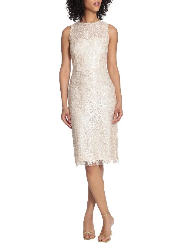 Womens Sequined Embroidered Cocktail And Party Dress Tunics Yoga stretchy