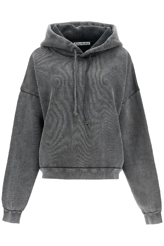 faded black loose fit hoodie CI0138 FADED BLACK Hoodie with Mesh Breathable Sporty