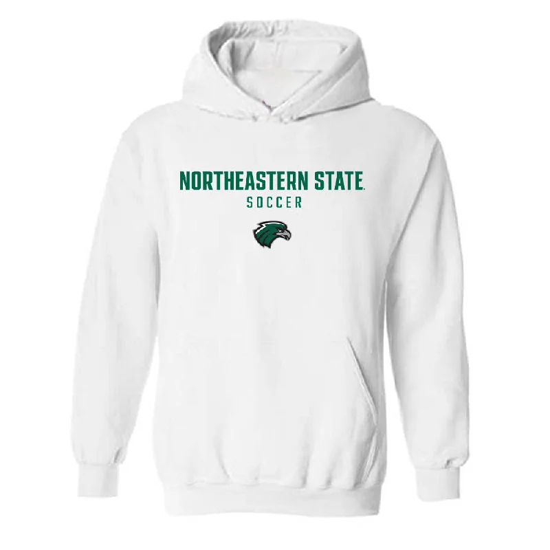 Northeastern State - NCAA Women's Soccer : Brooke Dodd - Classic Shersey Hooded Sweatshirt Hoodie with Lace Feminine Delicate Northeastern State - NCAA Women's Soccer : Brooke Dodd - Classic Shersey Hooded Sweatshirt Hoodie with Lace Feminine Delicate