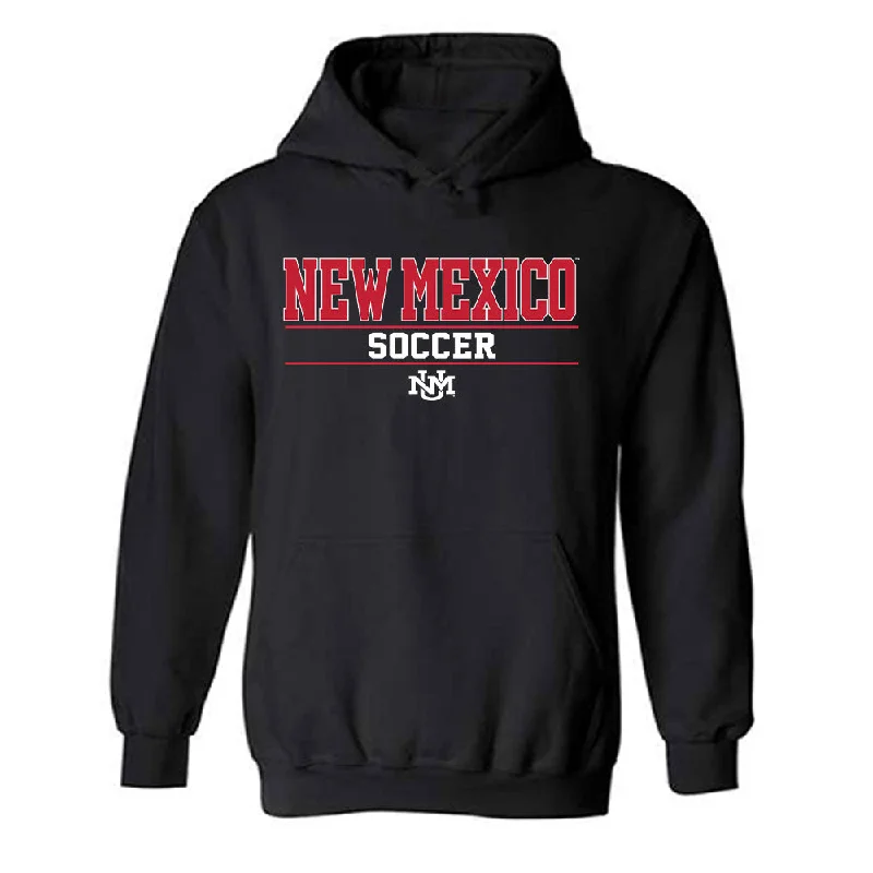 New Mexico - NCAA Women's Soccer : Ayla Dils - Classic Shersey Hooded Sweatshirt Hoodie with Monochrome Minimalist Simple New Mexico - NCAA Women's Soccer : Ayla Dils - Classic Shersey Hooded Sweatshirt Hoodie with Monochrome Minimalist Simple