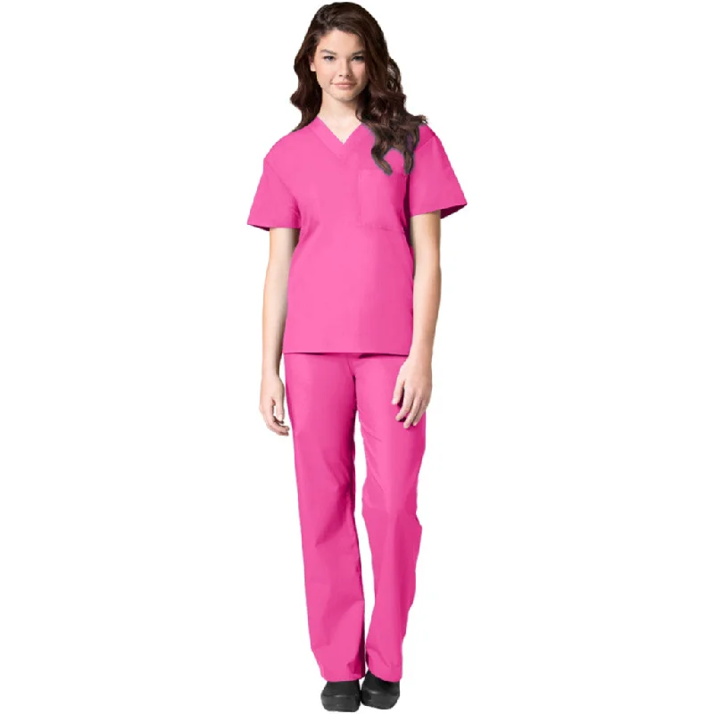 Maevn Unisex V-Neck Top and Drawstring Pant Set <br> Style - 90061006 <br>Sizes XL - XXL</br> Relaxed Linen Pants