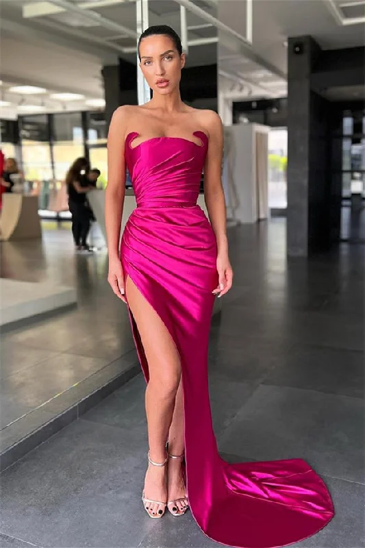 Classic Sleeveless Amazing  Split Mermaid Evening Dresses