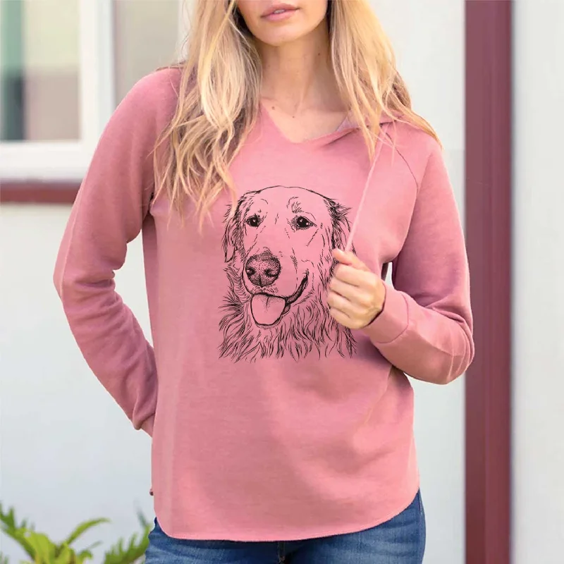 Hopper the Golden Retriever - Cali Wave Hooded Sweatshirt Hoodie with High Neck Warm Protective Hopper the Golden Retriever - Cali Wave Hooded Sweatshirt Hoodie with High Neck Warm Protective
