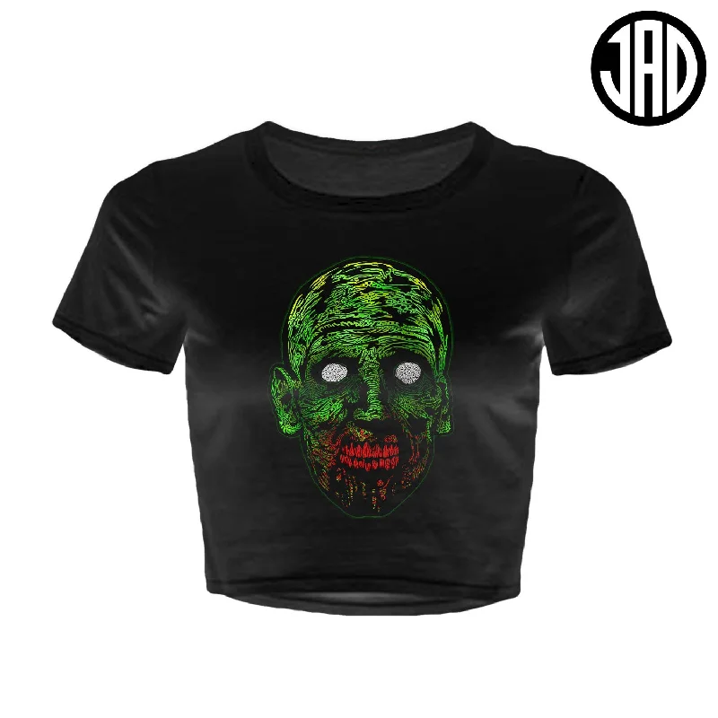 Zombie - Women's Crop Top Silk Blend Satin Velvet