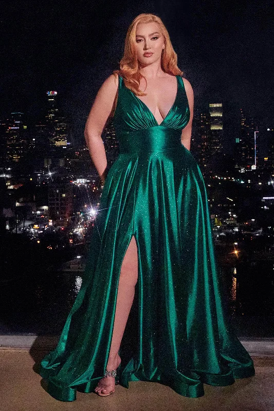 Cinderella Divine CC2349C - Elegant Sleeveless with Deep V-Neckline Prom Dress Tunics Hiking breathable Cinderella Divine CC2349C - Elegant Sleeveless with Deep V-Neckline Prom Dress Tunics Hiking breathable