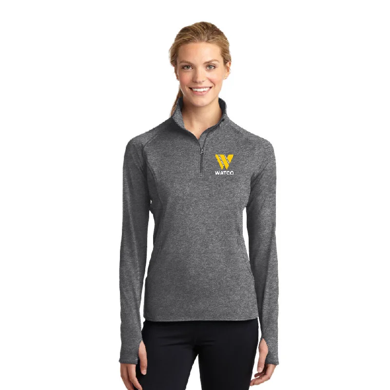 Sport-Tek® Ladies Sport-Wick® Stretch 1/2-Zip Pullover - LST850 Hooded Pullover Sweater