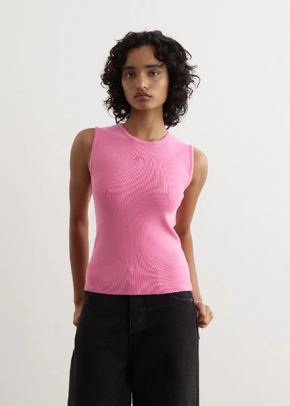 Core Knit Sleeveless Pullover Jewel Neck Pullover