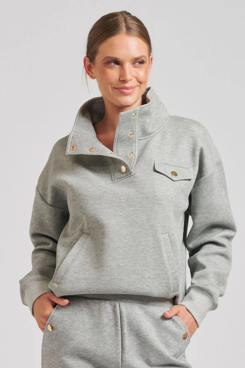 Est 1971 Lux Pullover Grey Marle - Size S & L Long Sleeve Pullover