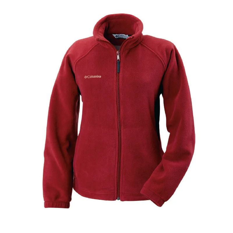 Columbia Ladies' Benton Springs Full-Zip Fleece Jacket Knit Fabric Woven Fabric Fleece Fabric Columbia Ladies' Benton Springs Full-Zip Fleece Jacket Knit Fabric Woven Fabric Fleece Fabric