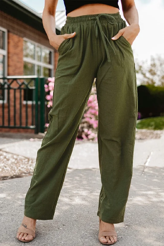 Lightweight Linen Trousers Trousers Tapered Slim Fit