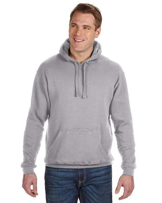 J America Adult Tailgate Fleece Pullover Hooded Sweatshirt JA8815 Short Puff Sleeve